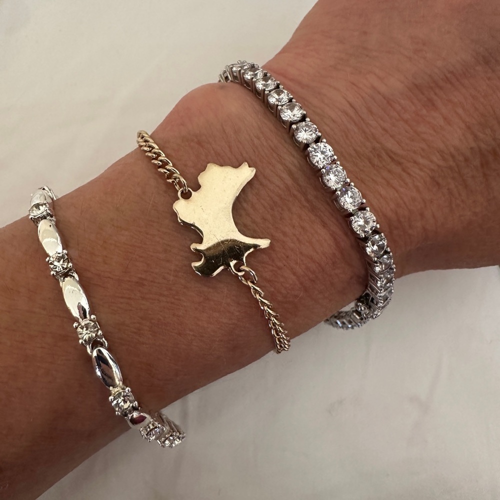 Vintage Gold Tone Schnauzer Women's Bracelet